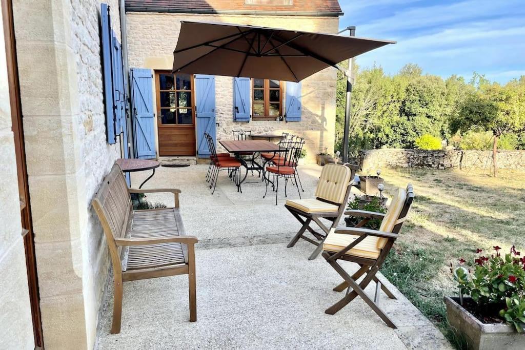 Charming 19Th Century Farmhouse With Pool Vitrac  Exterior foto